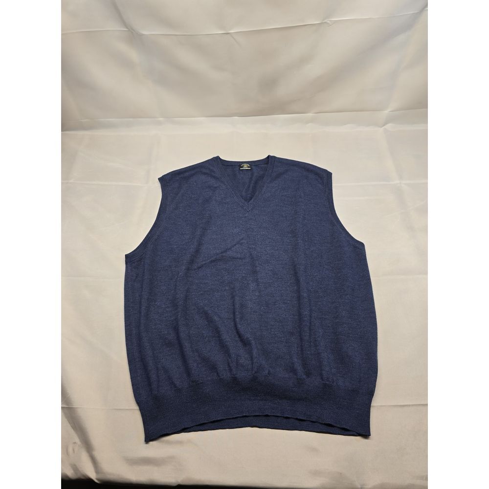 Solemare‎ Vest Men Extra Large Blue Sweater Lana Wool Maus Hoffman Italy Golf